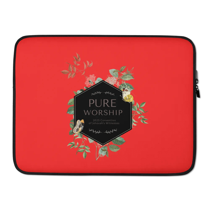 "Pure Worship" 2025 Convention Botanical Red Laptop Sleeve product image (2)