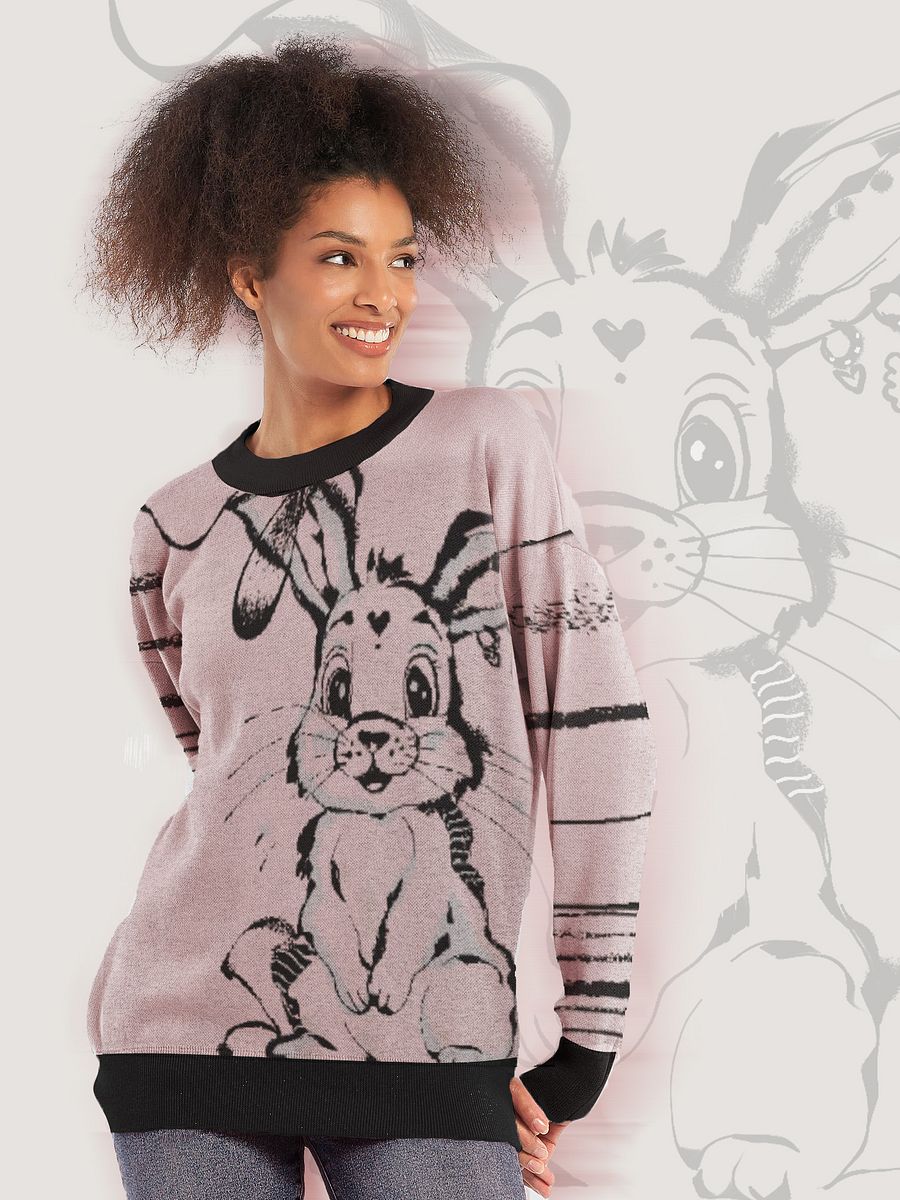 HAC Bunny Knitted Crewneck Sweater Relaxed Fit product image (3)