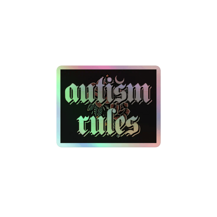 Autism Rules Holographic Sticker Sheet product image (1)