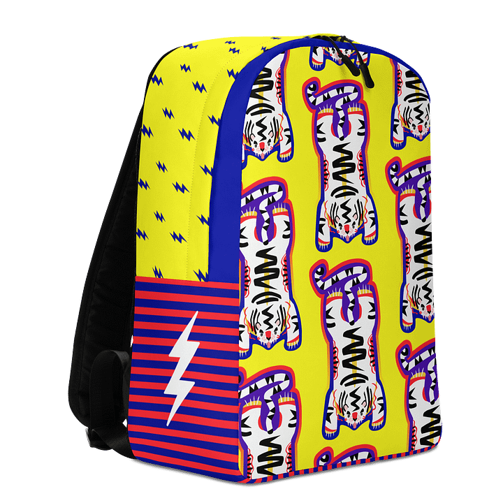 White Electric Tiger on Yellow and Pink - Backpack product image (2)