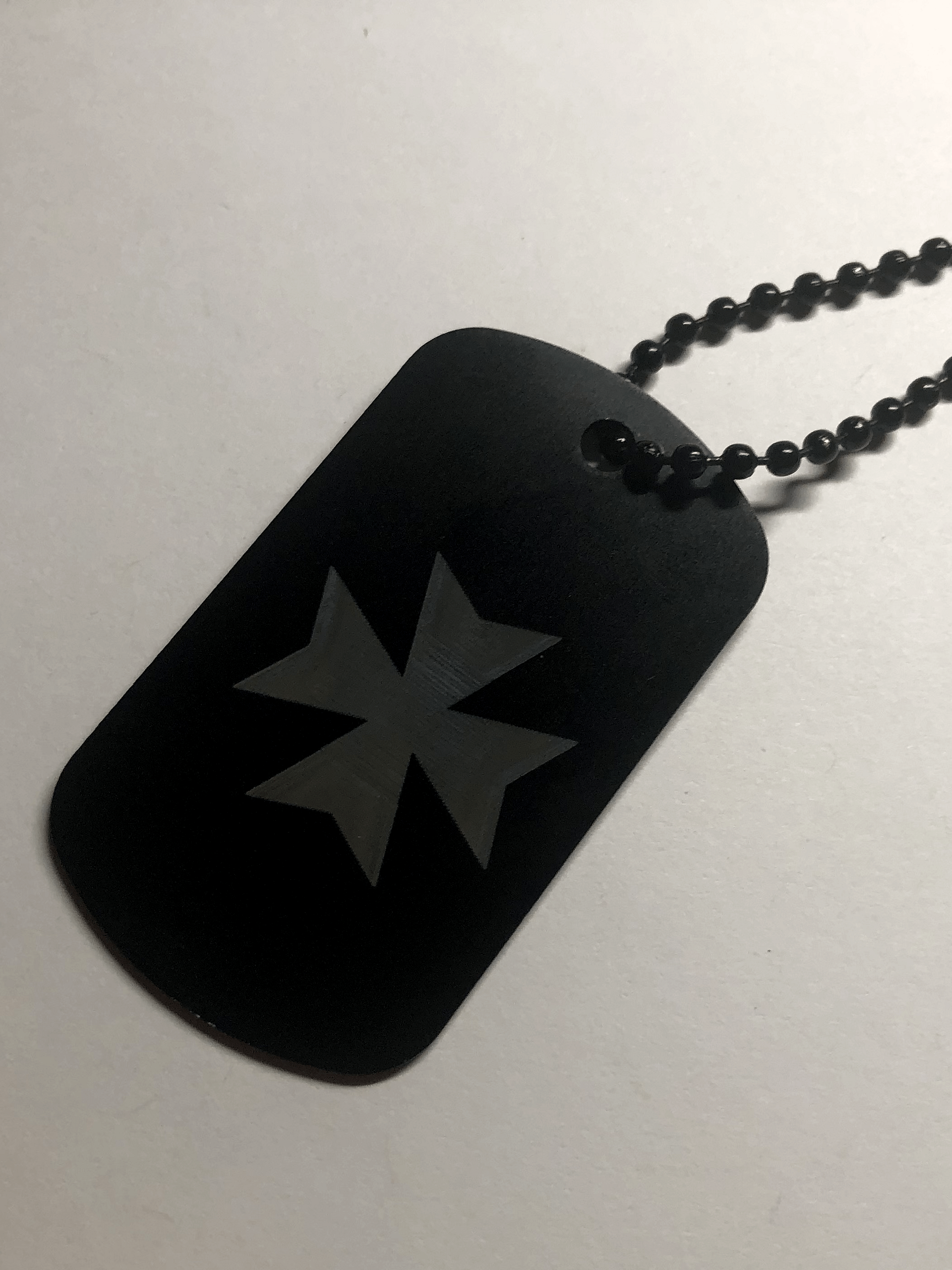 TEMPLARS - Engraved Dog Tag Pendant Necklace product image (5)