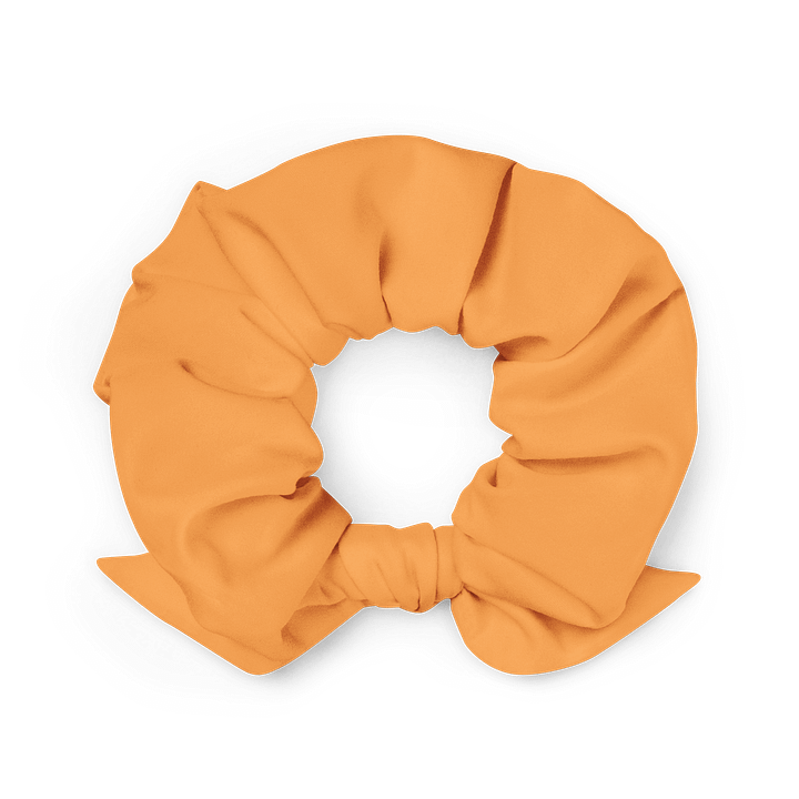 Texas Rose Orange Solid Color Eco Friendly Scrunchie with a Bow product image (2)