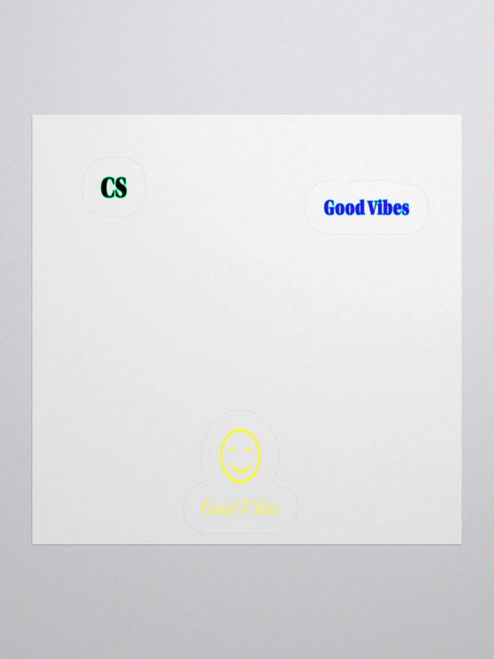CS Good Vibes Smiley Stickers 3PK product image (1)