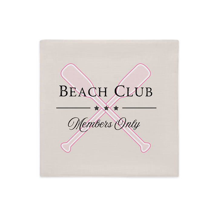 Beige Pink Beach Club Premium Pillow Case/Beige Pink Strand Kissenhülle product image (1)
