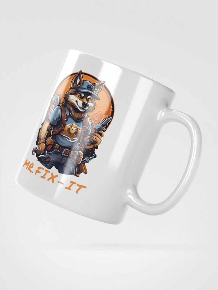 Mr. Fix-It Cool Funny Wolf Handyman Ceramic White Mug | Perfect Gift for Handymen and DIY Enthusiasts | Durable and Stylish Coffee Mug product image (2)