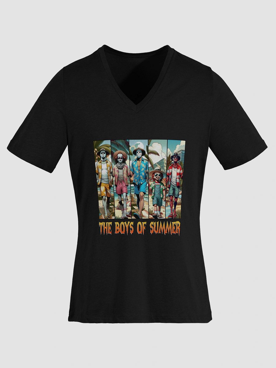 Tropical Masked Summer Vibe V-Neck Tee product image (6)