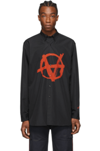 black & red anarchy shirt product image (1)