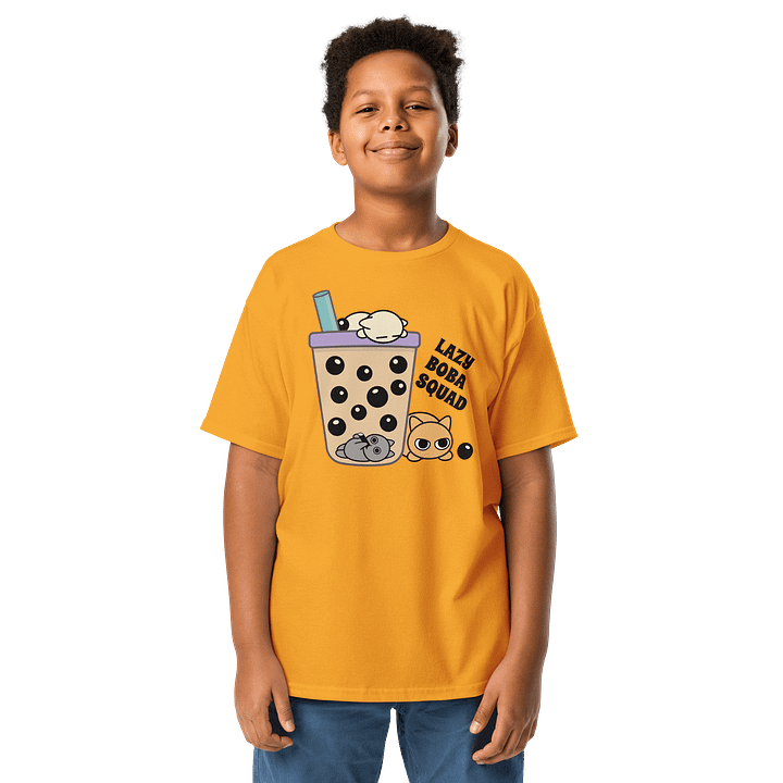 Boba Cat - Unisex Youth Heavyweight T-shirt product image (16)