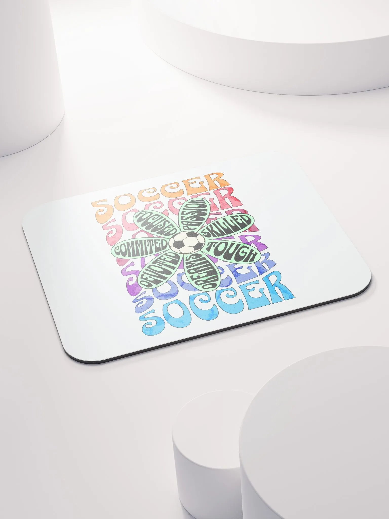 Flower Soccer Motivational Dreams Mouse Pad product image (4)