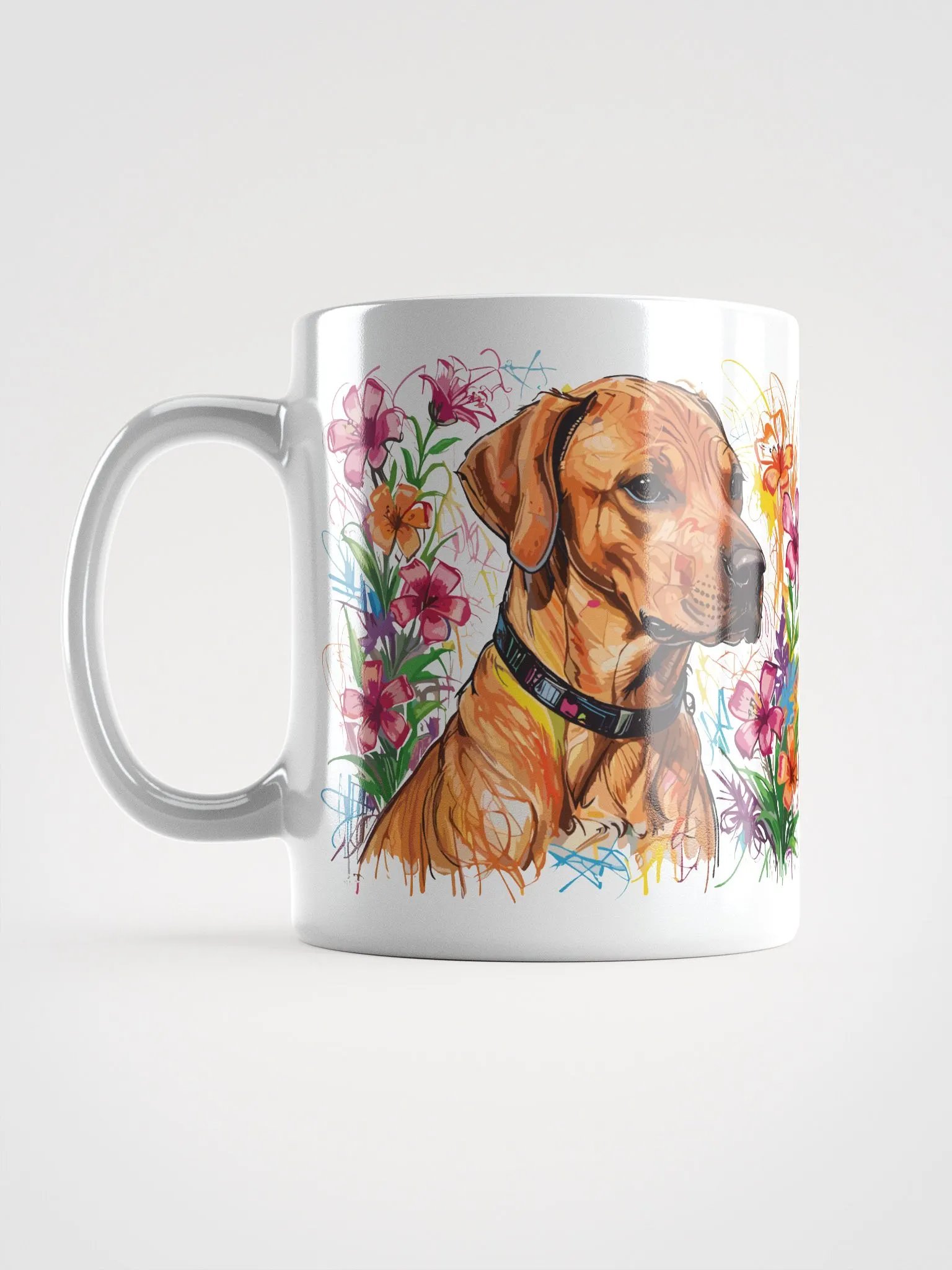Scribbles Rhodesian Ridgeback 10 , Mug product image (11)
