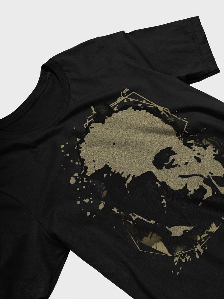 Albert Einstein T-Shirt. Black and gold sand art. product image (2)