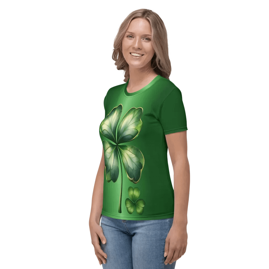 Four Leaf Clover St. Patricks Day All Over Print T-shirt product image (4)