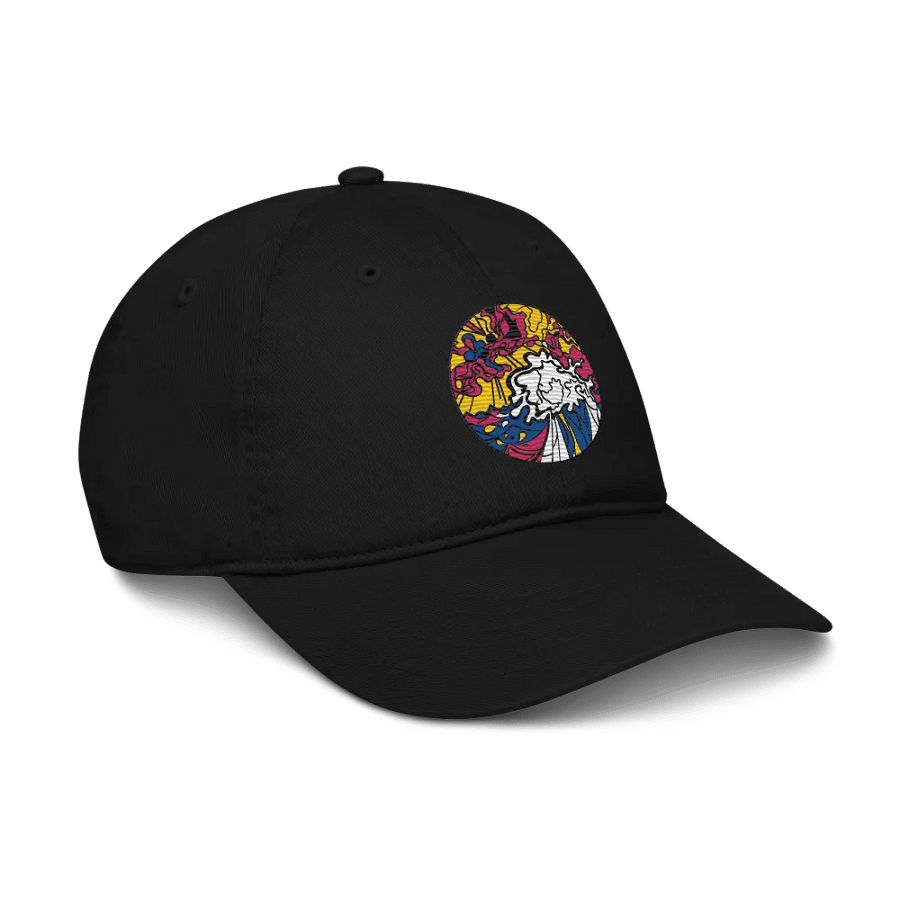 Sunburst Swirl Organic Dad Hat - Wave at Sunset product image (8)