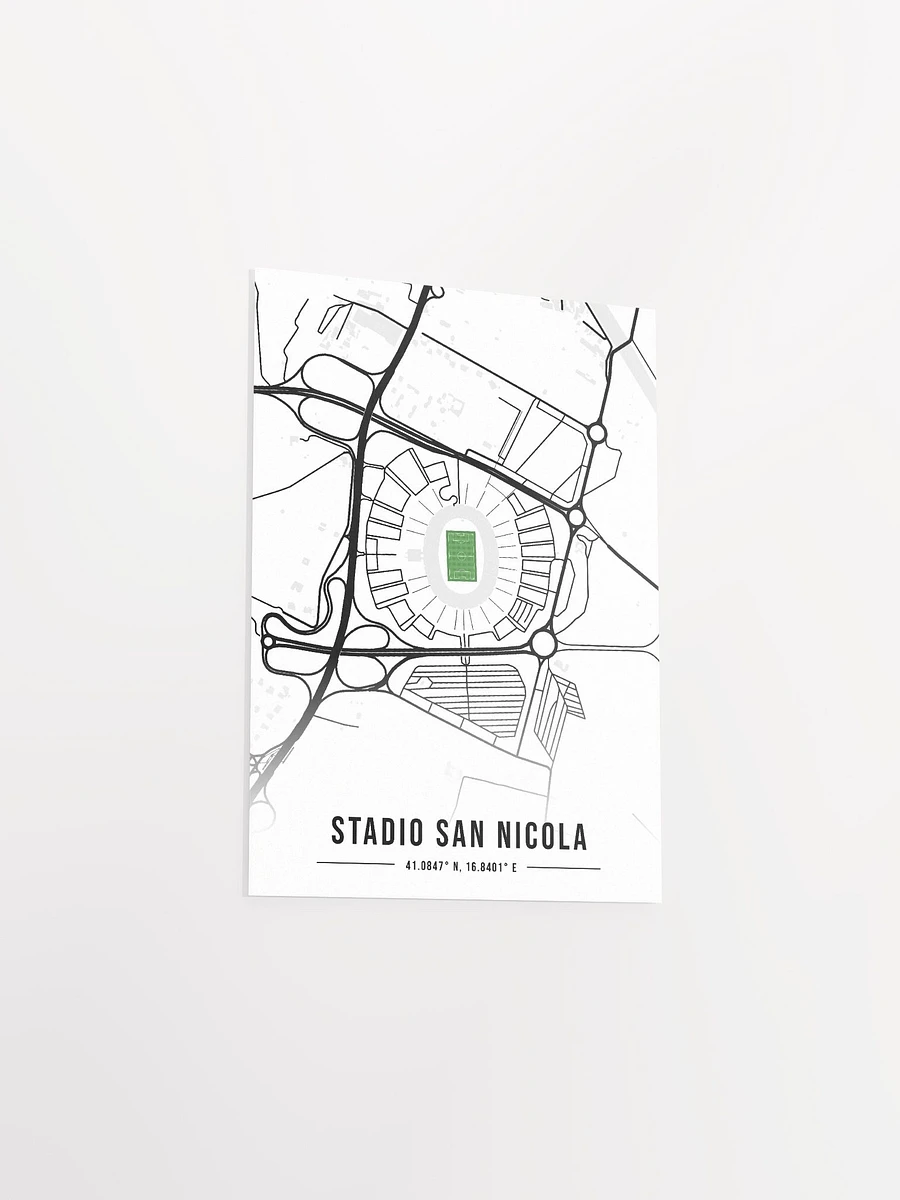 Bari Stadium White Map Design Poster product image (3)
