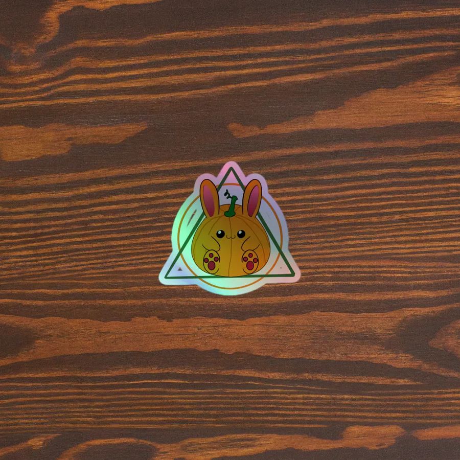 Bunny Pumpkin Holographic Sticker Sheet product image (5)