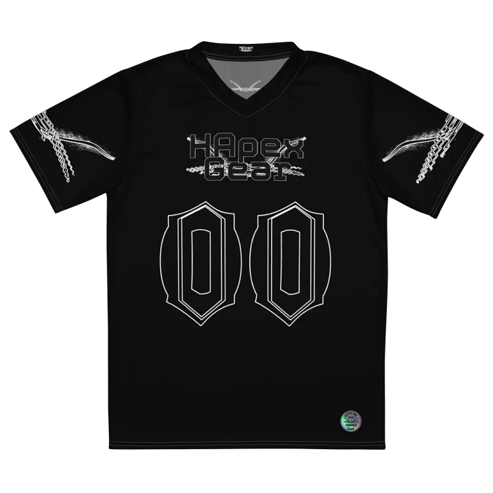 Freaky Hoody - Black - Recycled Unisex Sports Jersey - Black HApex Gear Black Logo product image (2)