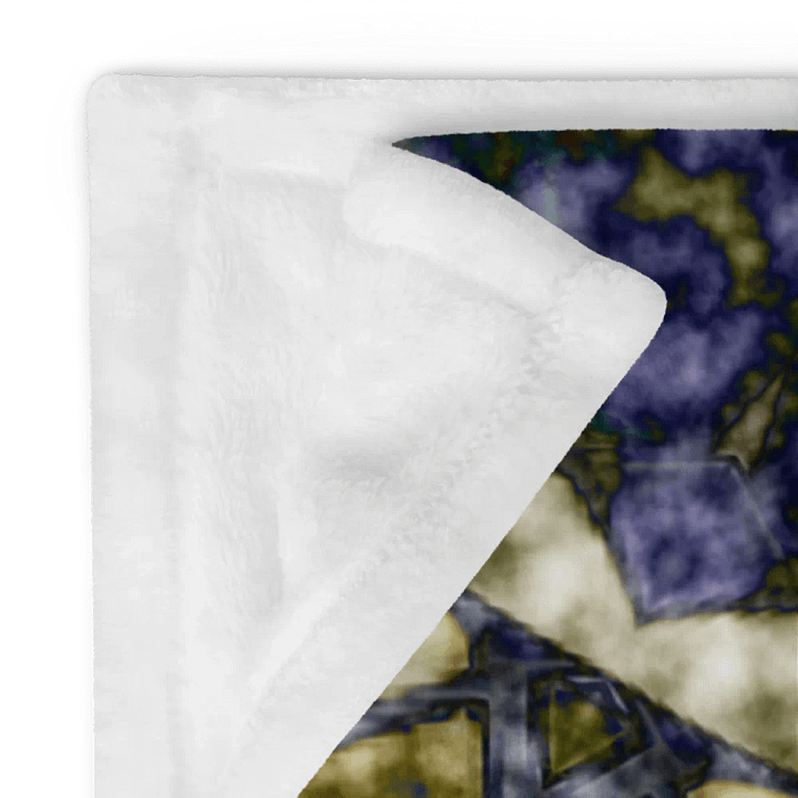 Bohemian 6 Pointed Madala Yellow and Purple/ Throw Blanket by Allcolor product image (2)