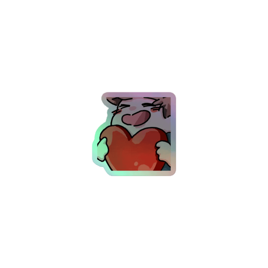 Chaabbz Heart Holographic Emote Sticker product image (1)