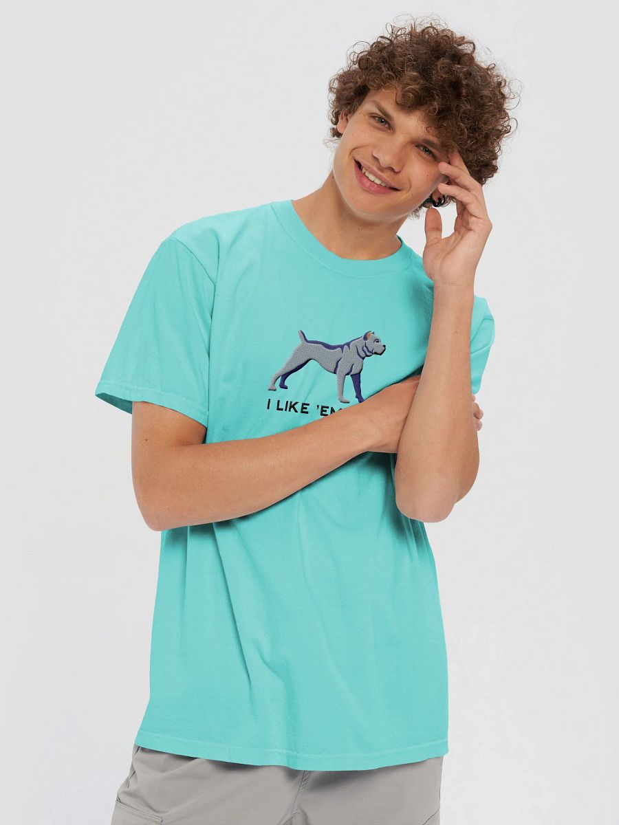 I Like 'Em Big T-Shirt(Embroidered) of a Cane Corso(Blue) product image (29)