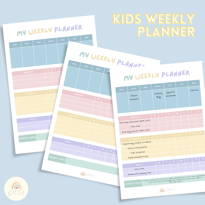 Kids Weekly Planner product image (1)