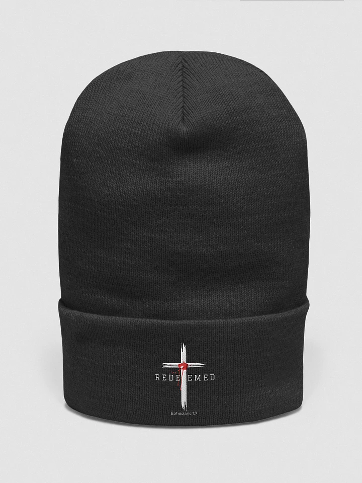Redeemed by the blood of Jesus - Ephesians 1:7 Beanie product image (3)
