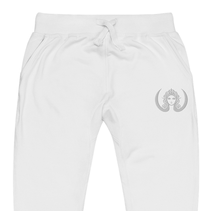 CIRCEMOON Signature Joggers with Tonal Goddess Emblem, unisex, white product image (2)