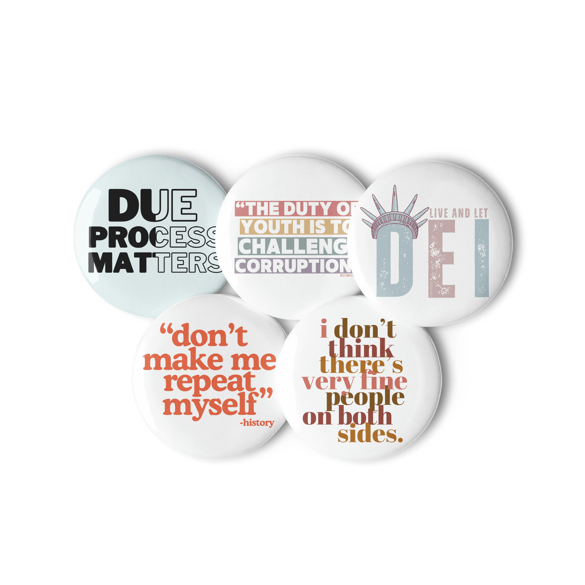 Democratic Political Smorgasbord Pack 5 Buttons Pins - Being Liberal product image (1)