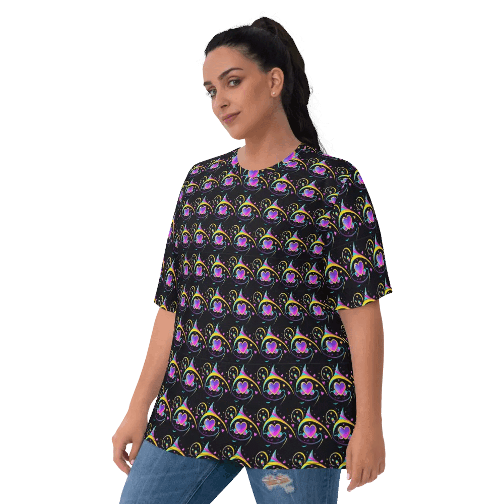 Valentines Heart All Over Print T-shirt product image (10)