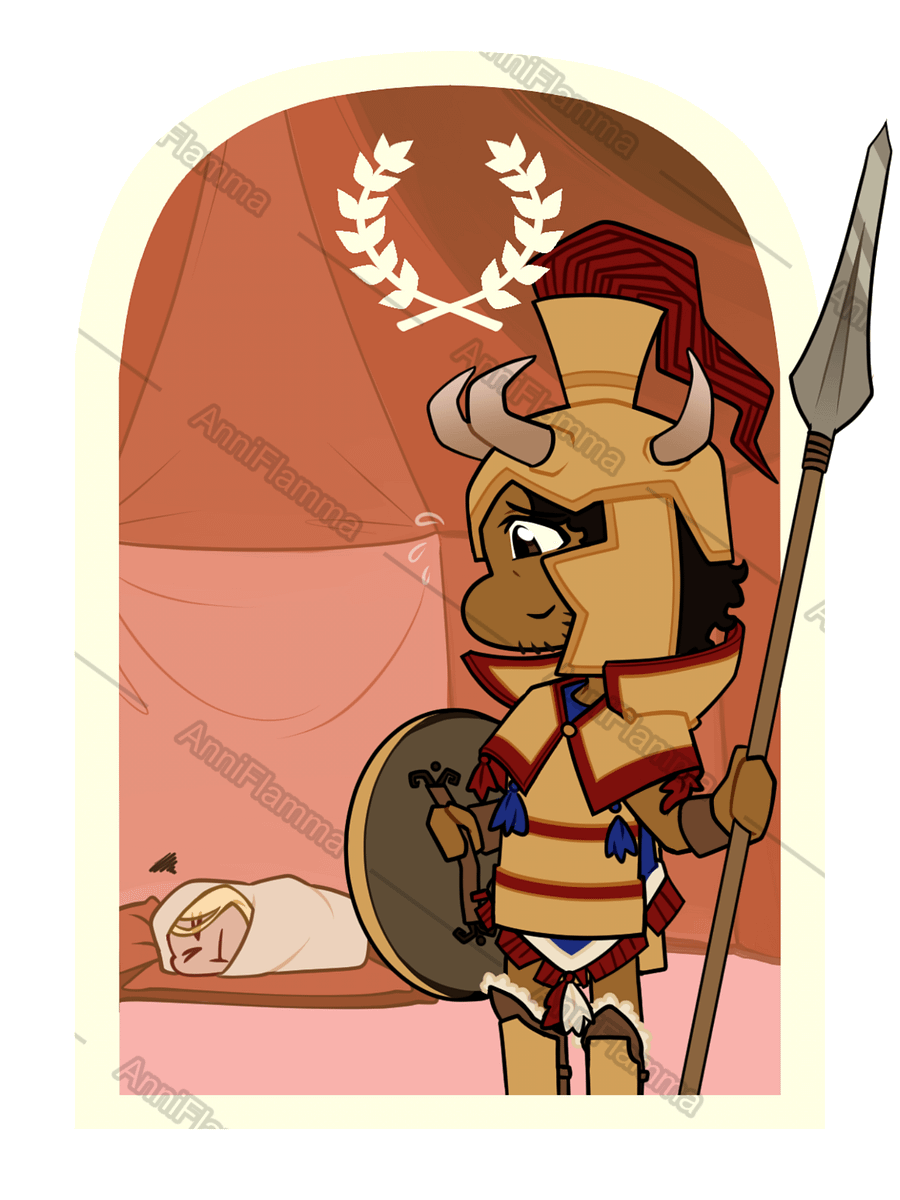 [PRE-ORDER] Achilles and Patroclus | Double-Sided Acrylic Keychain product image (2)