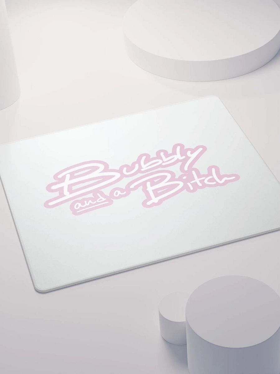 Bubbly and a B*tch (lined design, #E1B9CE) mouse pad product image (4)
