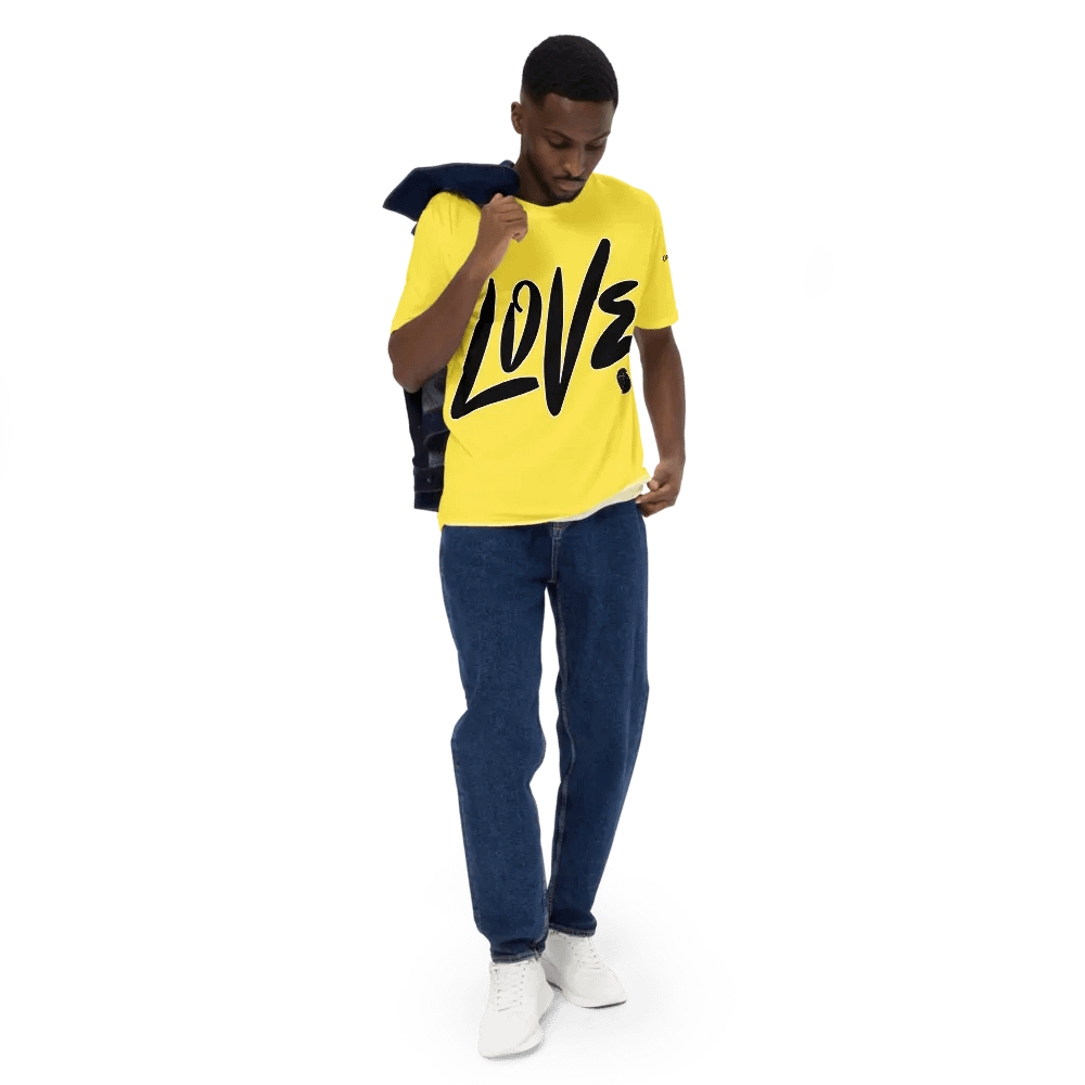 Love & Peace - Yellow - Crew Neck T-Shirt product image (5)
