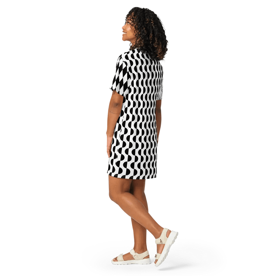 All-Over Geometric Print T-Shirt Dress product image (3)