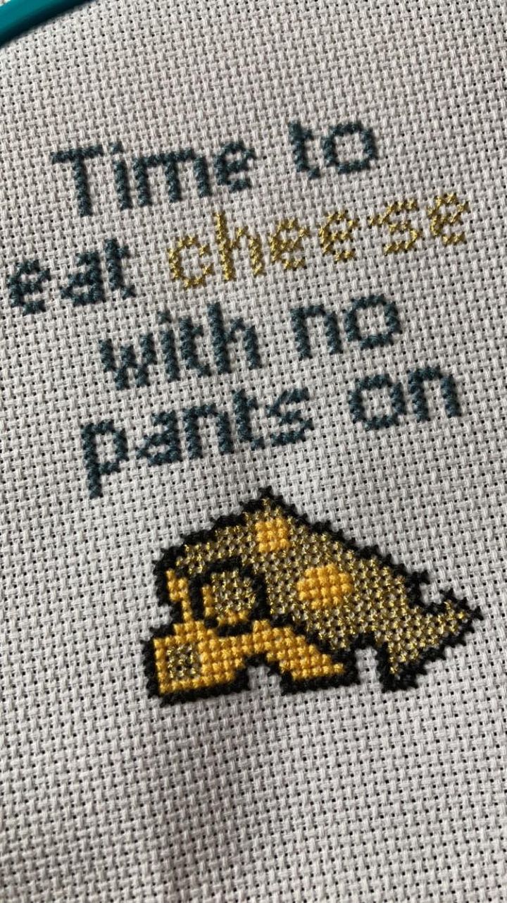 Cheese cross stitch pattern product image (1)