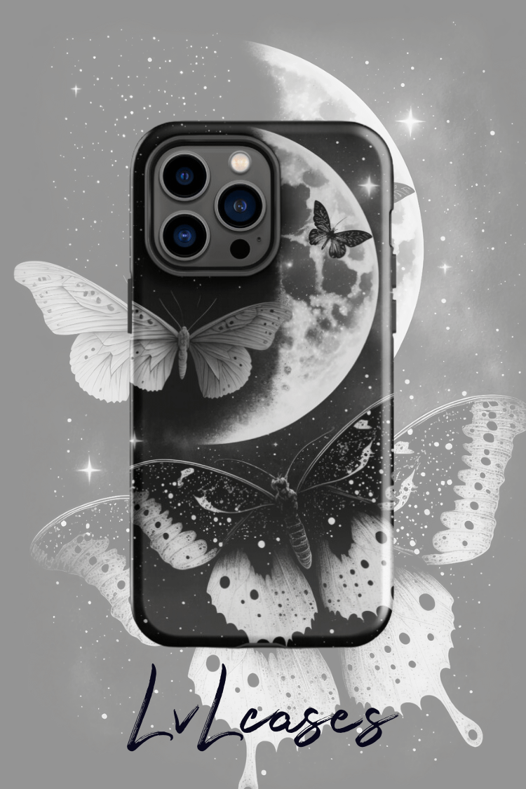 Moon butterflies Tough iPhone Case product image (2)