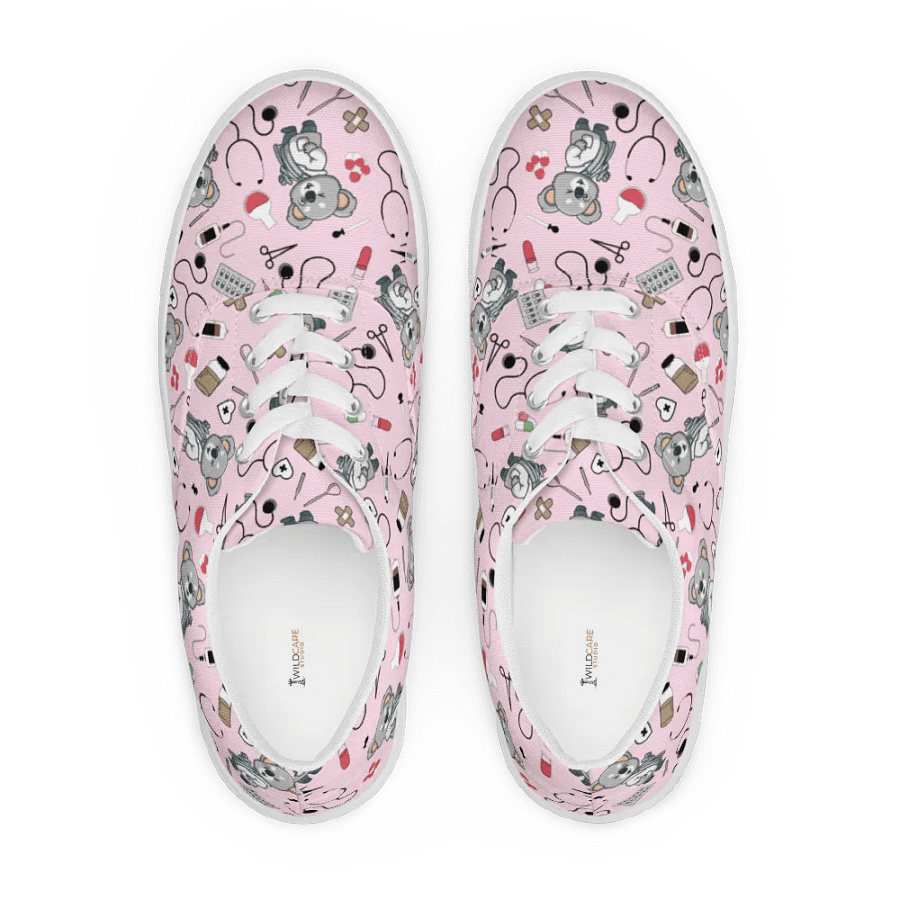 Cute Medical Koala Lace-up Canvas Shoes (Pink) product image (5)