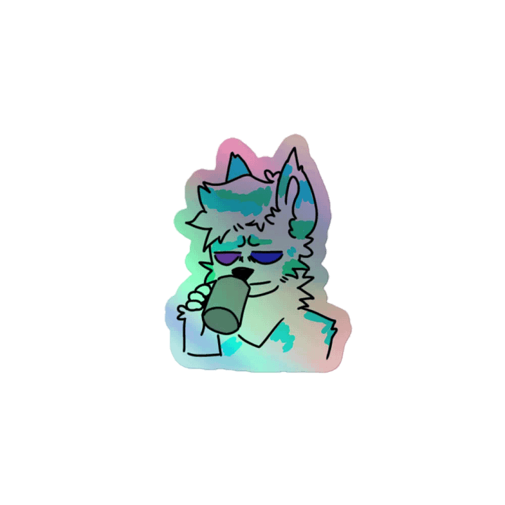 Fisk Coffee Holographic Sticker product image (1)