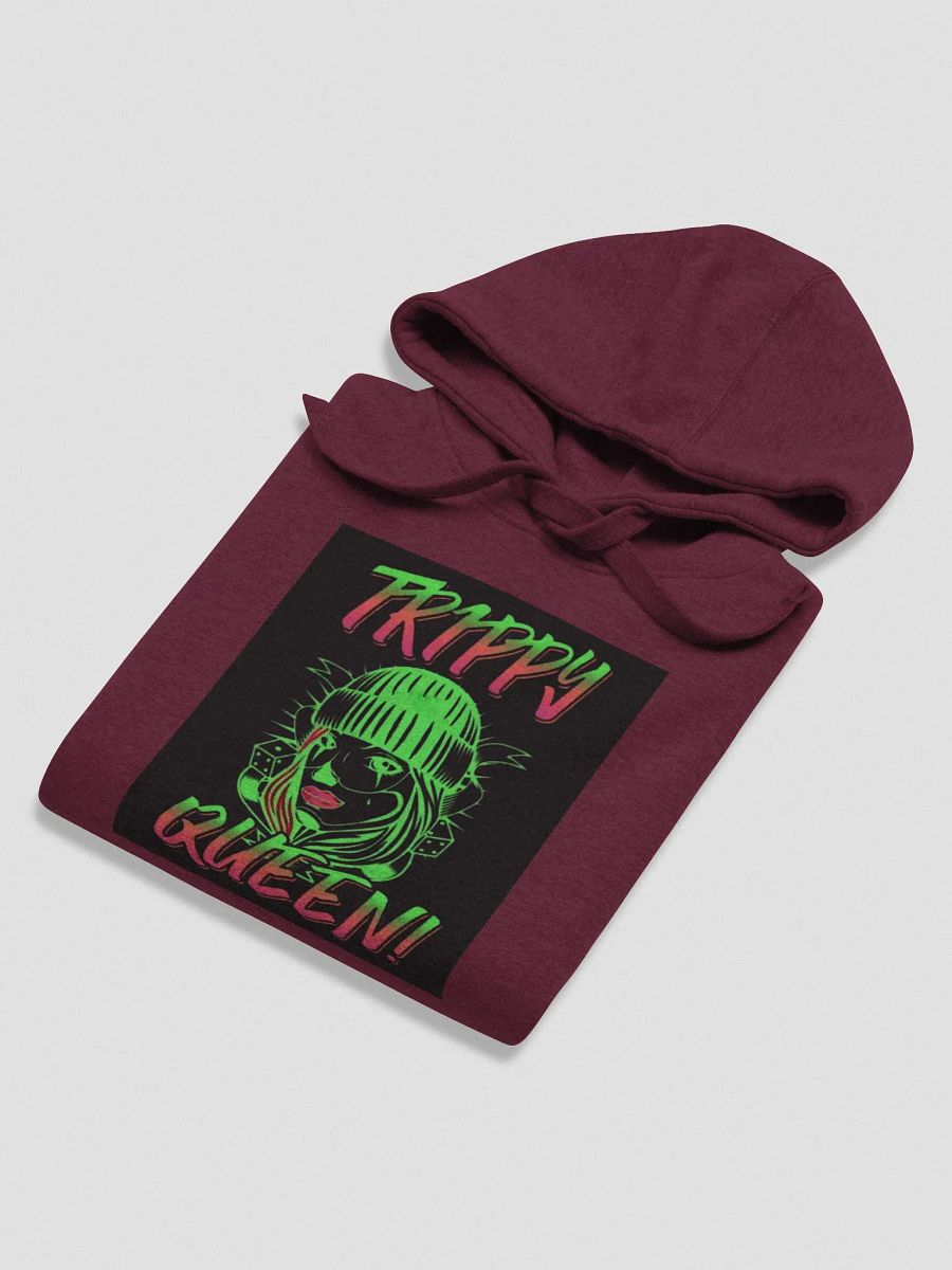 Trippy Queen Hoodie (Front Only) with White Sleeve Detail. product image (3)