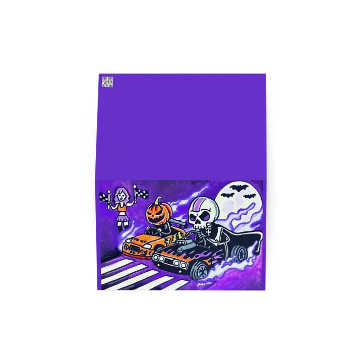 Spooky Street Race Greeting Card product image (2)