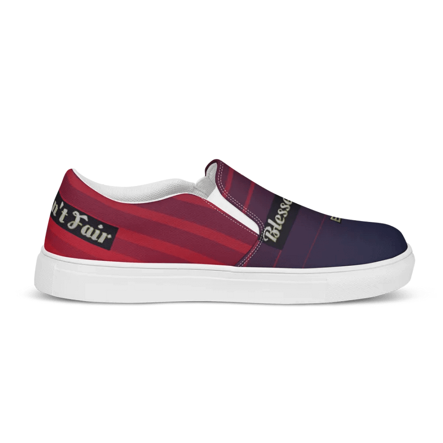 BBG Diamond Cross Purple and Burgundy Gradient Men's Slip Ons product image (11)