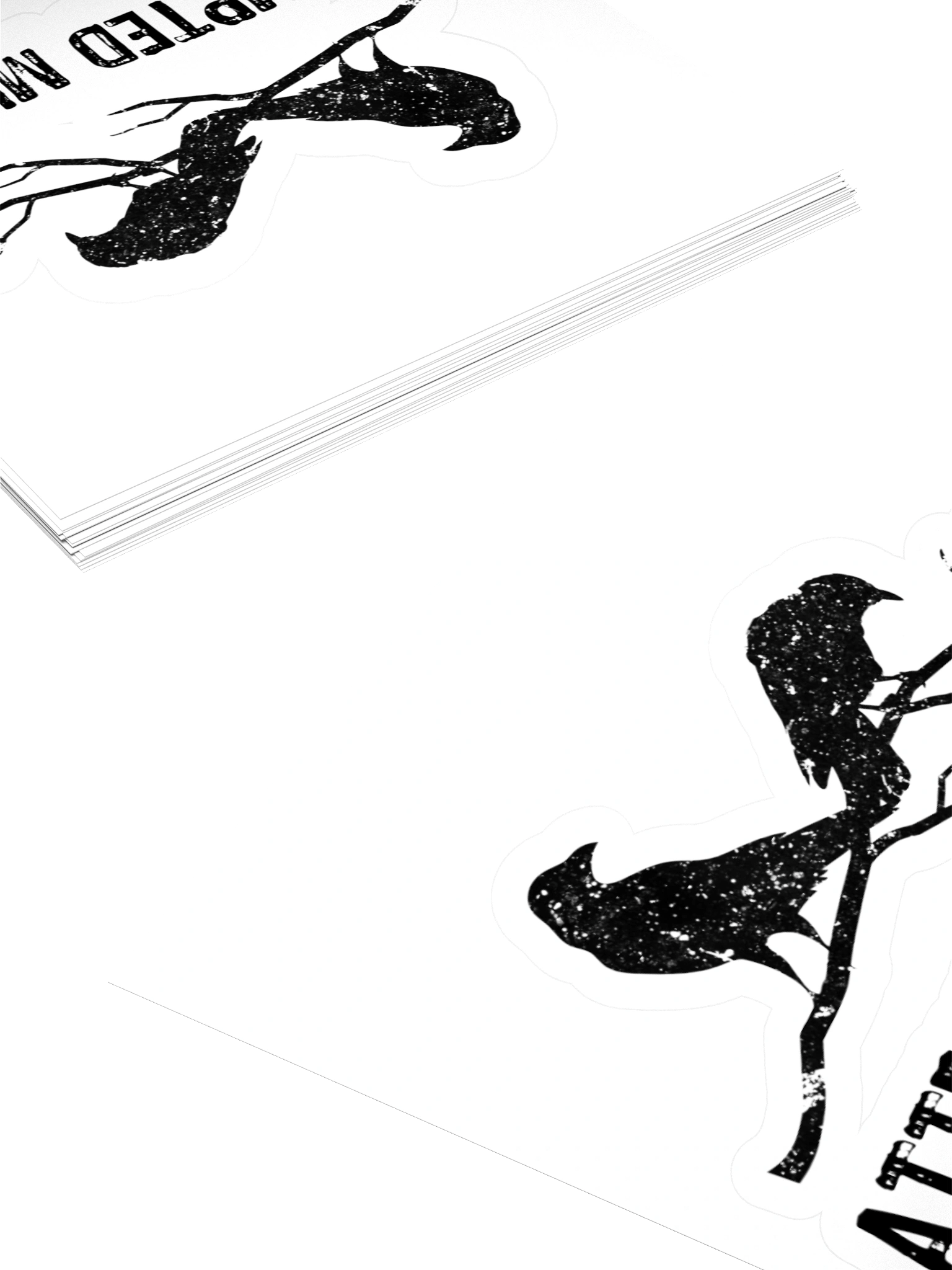 Attempted Murder Two Crows Funny Bird Pun Meme Sticker 1WH1 product image (3)