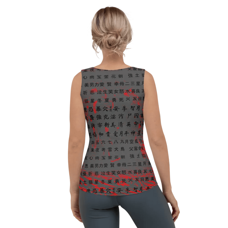 Customizable Chinese Characters - Red Swirls | All-Over Print Tank Top product image (4)
