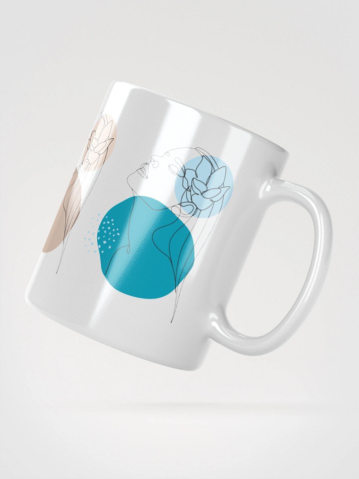 Mug Blanc Equilibre Femme Solaire - Lumière Vivante - Idée Cadeau Raffiné product image (2)
