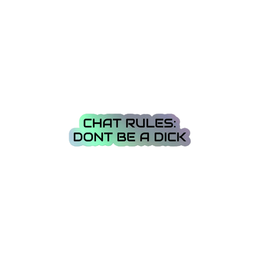 CHAT RULES STICKER! product image (1)
