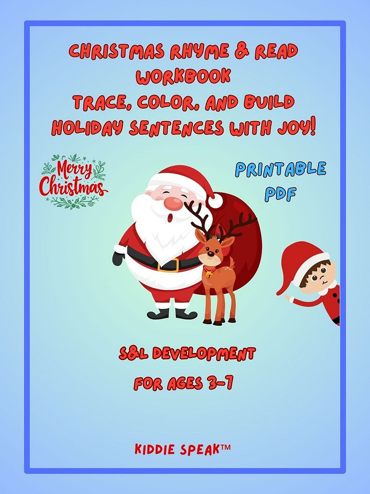 Christmas Rhyme and Read Worksheets product image (1)