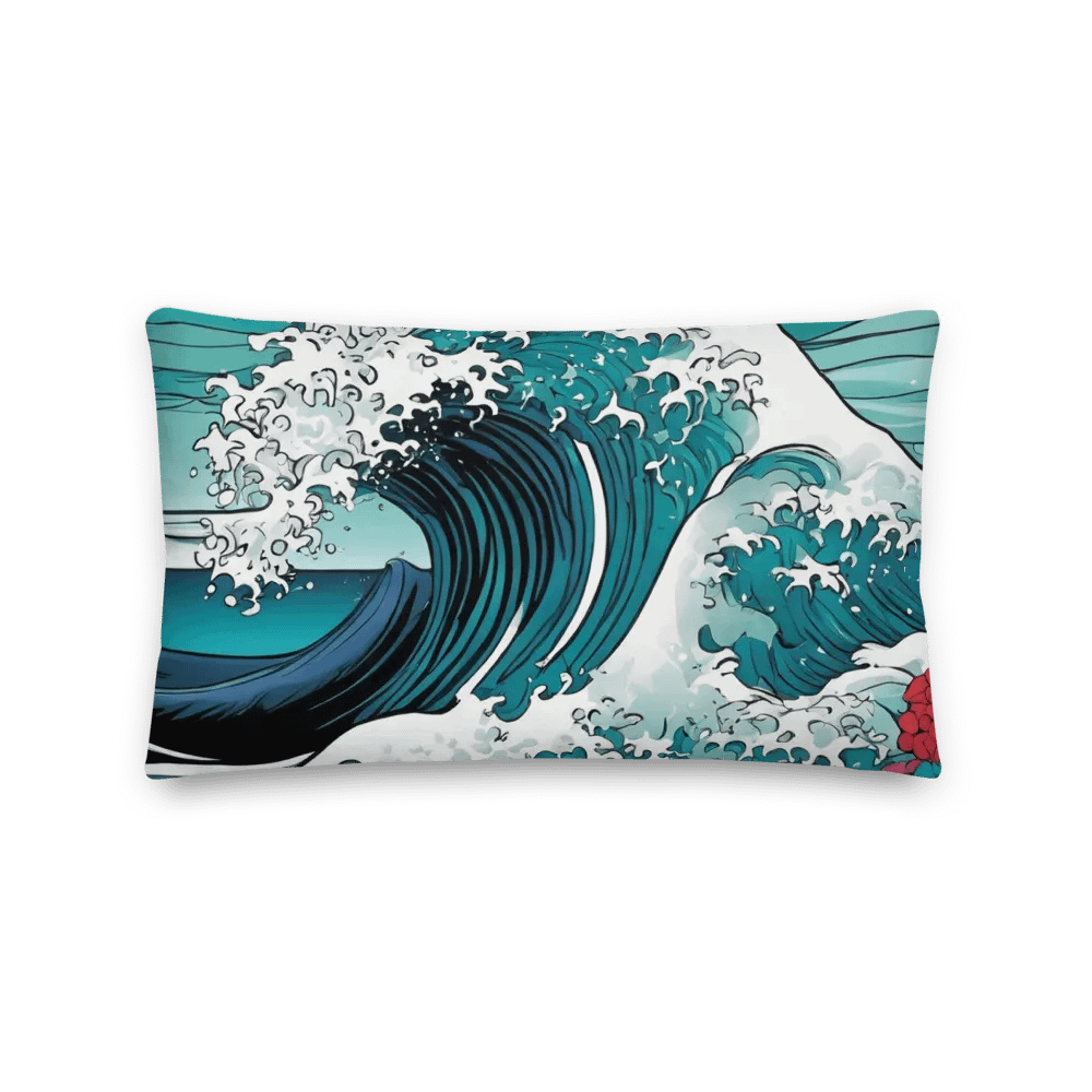 Japanese Wresting Wave All-Over Pillow product image (2)
