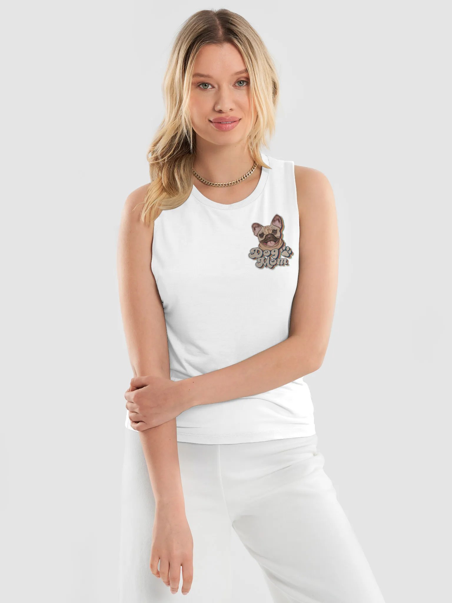 French Bulldog Dog Mom Tank - small print product image (15)