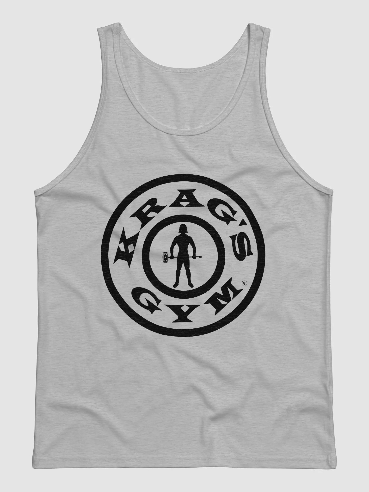 Krag's Gym Tank Top (black letter bullseye) product image (3)