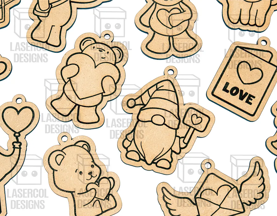 Valentine's Day Cutouts / Tags - Laser Cut Files product image (4)