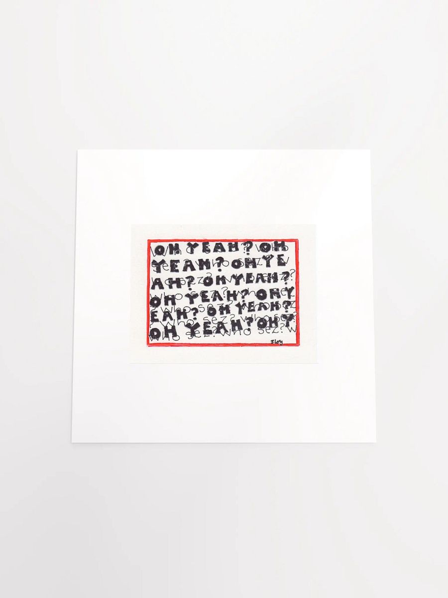 oh yeah? who sez? panel card print product image (2)