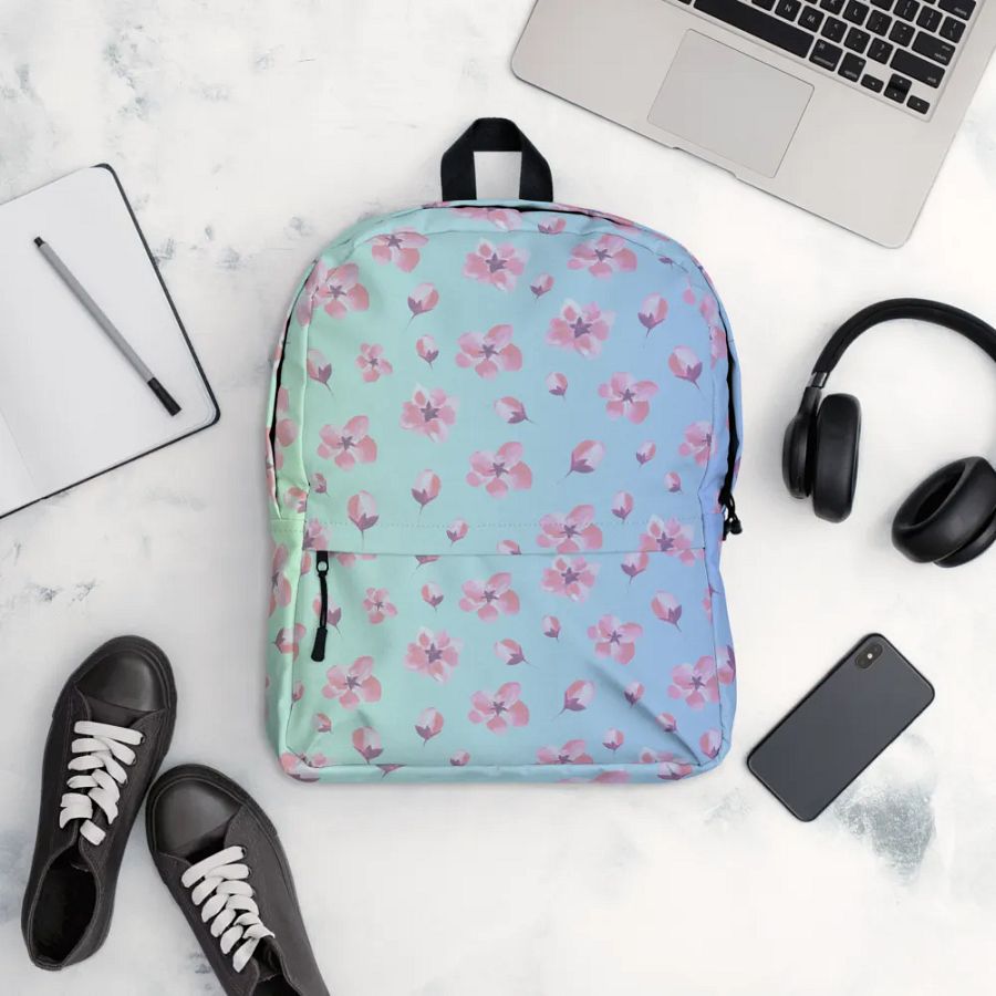 Blossom Bliss All-Over Print Backpack for feminine ladies girls product image (12)